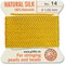 Griffin Silk Bead Cord Perlseide – Size 14 (1.02mm) – 2 Meters per Card – Stainless Steel Needle Attached – for Knotting Pearls, Gemstones, Crystals and Beads